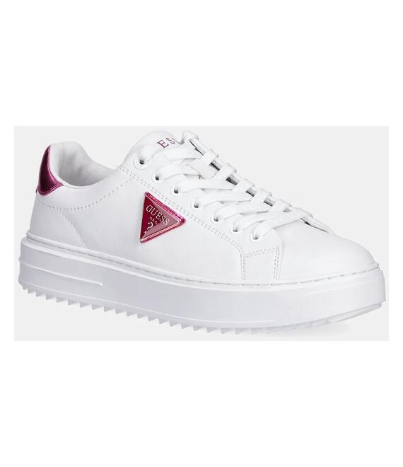 Δερμάτινα αθλητικά παπούτσια Guess DENESA12 χρώμα: άσπρο, FLJD12 LEA12