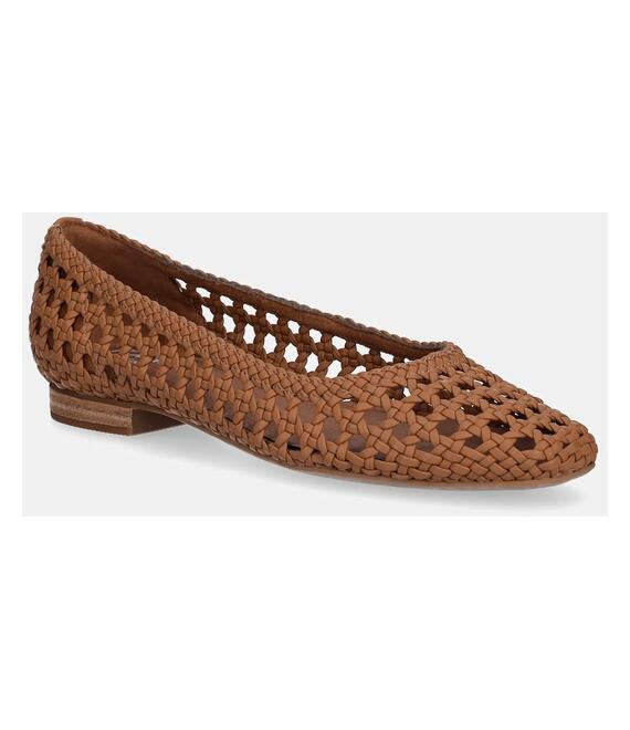 Μπαλαρίνες Toms BROWN SUGAR WOVEN BASKET χρώμα: καφέ, 10022004
