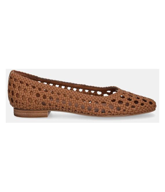 Μπαλαρίνες Toms BROWN SUGAR WOVEN BASKET χρώμα: καφέ, 10022004