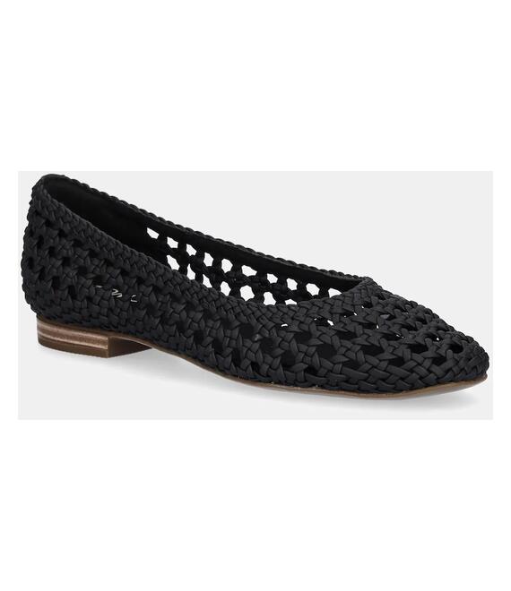 Μπαλαρίνες Toms BLACK WOVEN BASKET χρώμα: μαύρο, 10022017