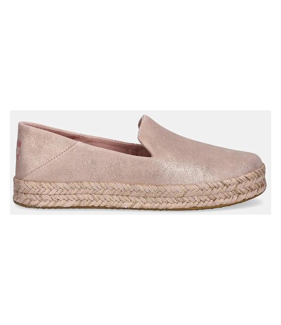 Εσπαντρίγιες Toms PALE ROSE METALLIC SUEDE χρώμα: ροζ, 10021868