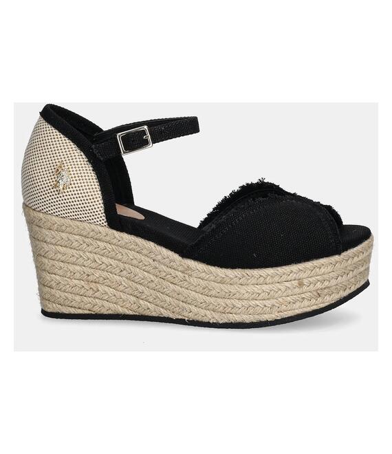 Σανδάλια U.S. Polo Assn. ALEIDA χρώμα: μαύρο, ALEIDA003W/5T1