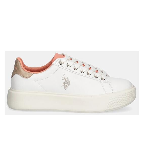 Αθλητικά U.S. Polo Assn. ZABRY χρώμα: άσπρο, ZABRY001W/5YN1