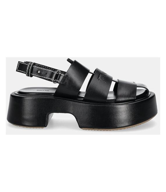 Δερμάτινα σανδάλια JW Anderson χρώμα: μαύρο, SN0099 LA0323 999
