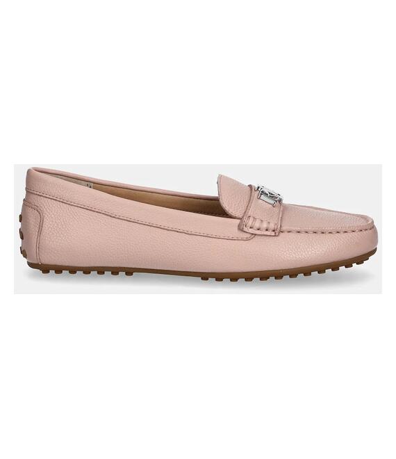 Δερμάτινα μοκασίνια Lauren Ralph Lauren Barnsbury χρώμα: ροζ, 802942768013