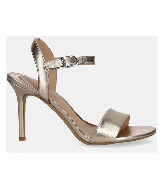 Δερμάτινα σανδάλια Lauren Ralph Lauren Gwen χρώμα: χρυσαφί, 802956289002
