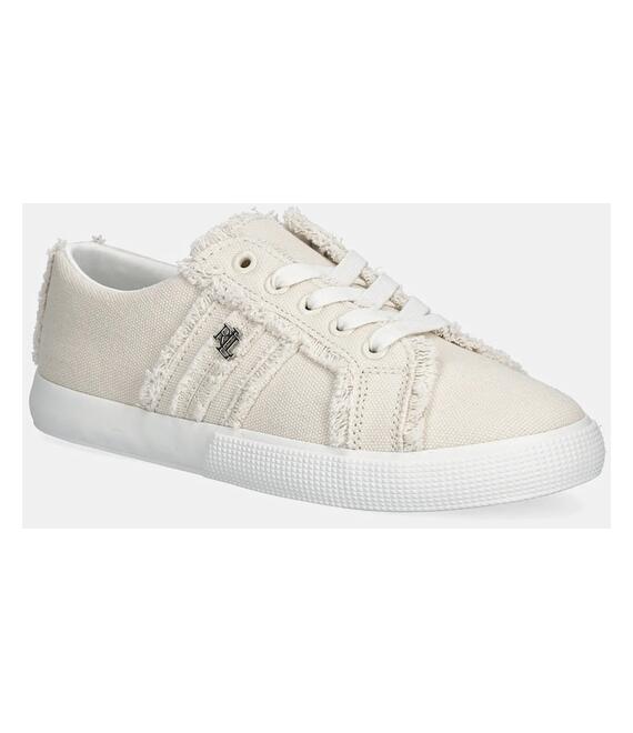Πάνινα παπούτσια Lauren Ralph Lauren Janson Fray χρώμα: μπεζ, 802967040001