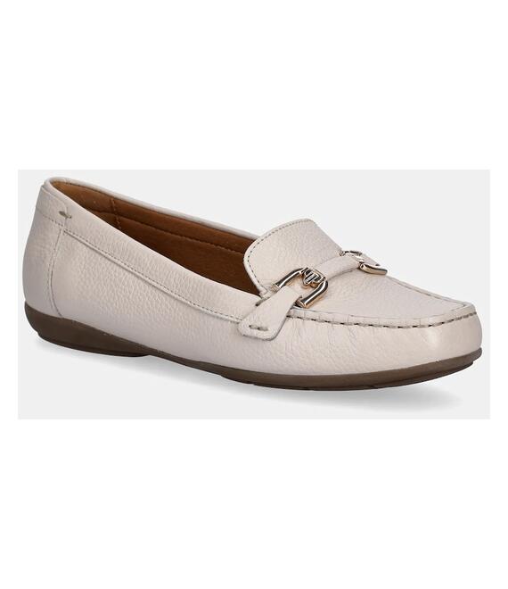Δερμάτινα μοκασίνια Geox D ANNYTAH MOC χρώμα: μπεζ, D84BMA 00046 C1122