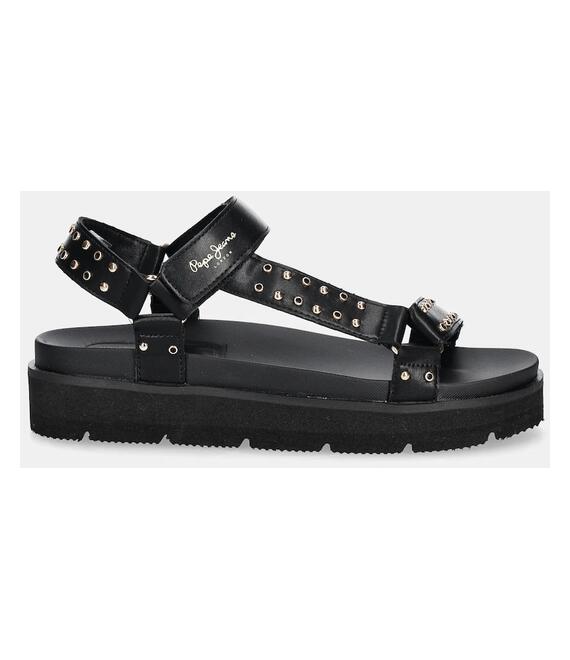 Σανδάλια Pepe Jeans POLA METAL χρώμα: μαύρο, PLS90678