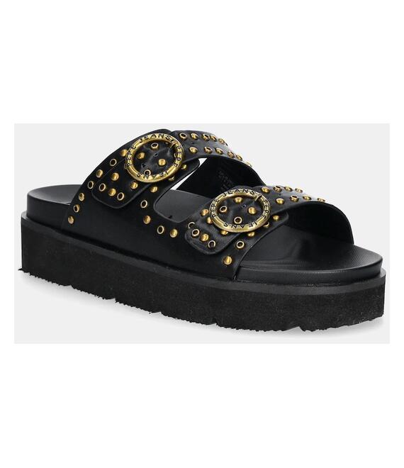 Παντόφλες Pepe Jeans POLA BUCKLE χρώμα: μαύρο, PLS90679