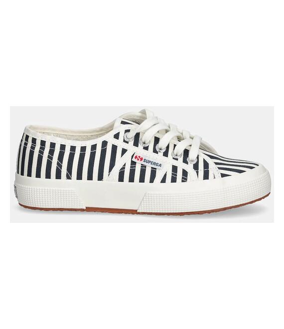 Πάνινα παπούτσια Superga STRIPES PRINT χρώμα: ναυτικό μπλε, S8148TW
