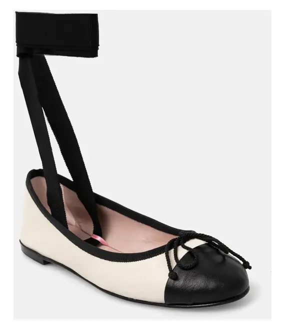 Δερμάτινες μπαλαρίνες Pretty Ballerinas Nicole χρώμα: μπεζ, 52067_A