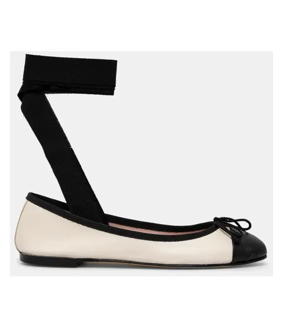 Δερμάτινες μπαλαρίνες Pretty Ballerinas Nicole χρώμα: μπεζ, 52067_A