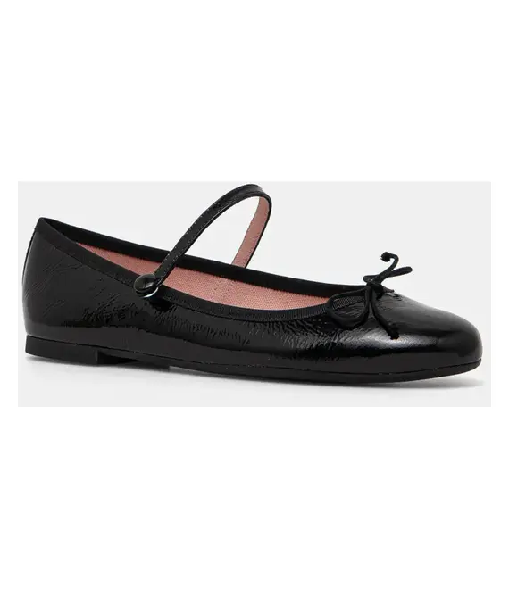Δερμάτινες μπαλαρίνες Pretty Ballerinas Nicole χρώμα: μαύρο, 52073_A