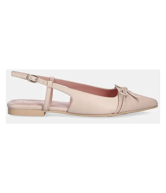 Δερμάτινες μπαλαρίνες Pretty Ballerinas Yvette χρώμα: μπεζ, 52144_B