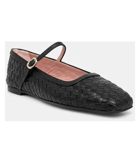 Δερμάτινες μπαλαρίνες Pretty Ballerinas Camille χρώμα: μαύρο, 52205_A