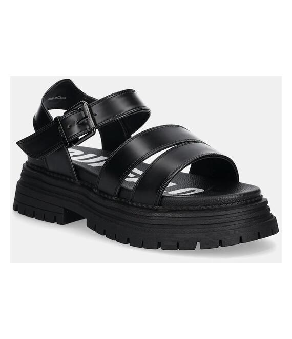 Σανδάλια Buffalo Lennox Ts Sandal χρώμα: μαύρο, 1602274-BLK