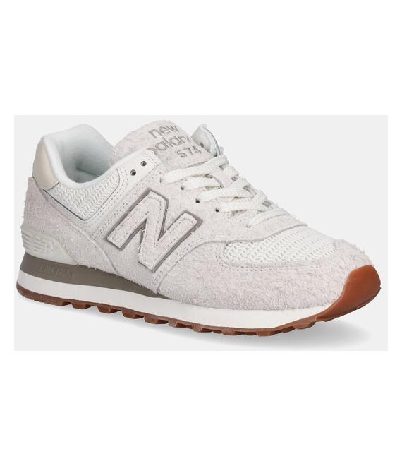 Σουέτ αθλητικά παπούτσια New Balance 574 χρώμα: μπεζ, WL574BEM
