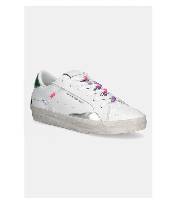 Δερμάτινα αθλητικά παπούτσια Crime London SK8 DELUXE χρώμα: άσπρο, 20100PP7