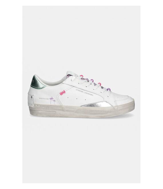 Δερμάτινα αθλητικά παπούτσια Crime London SK8 DELUXE χρώμα: άσπρο, 20100PP7