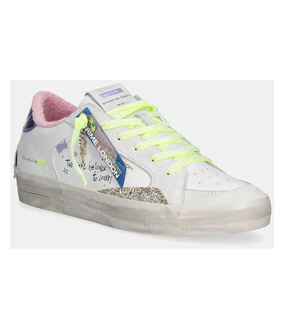 Δερμάτινα αθλητικά παπούτσια Crime London SK8 DELUXE χρώμα: άσπρο, 20101PP7