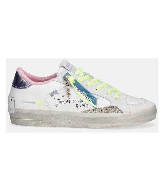 Δερμάτινα αθλητικά παπούτσια Crime London SK8 DELUXE χρώμα: άσπρο, 20101PP7