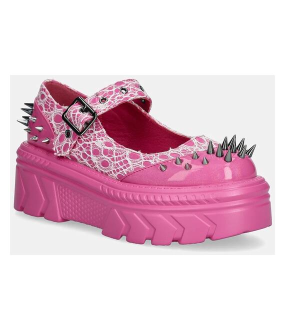 Μπαλαρίνες Koi Footwear Candyfloss Demon Spiked Stomper χρώμα: ροζ, AK49