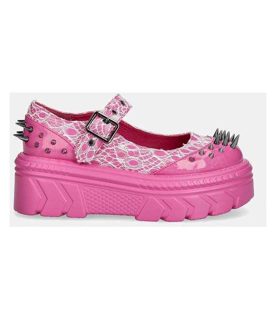 Μπαλαρίνες Koi Footwear Candyfloss Demon Spiked Stomper χρώμα: ροζ, AK49