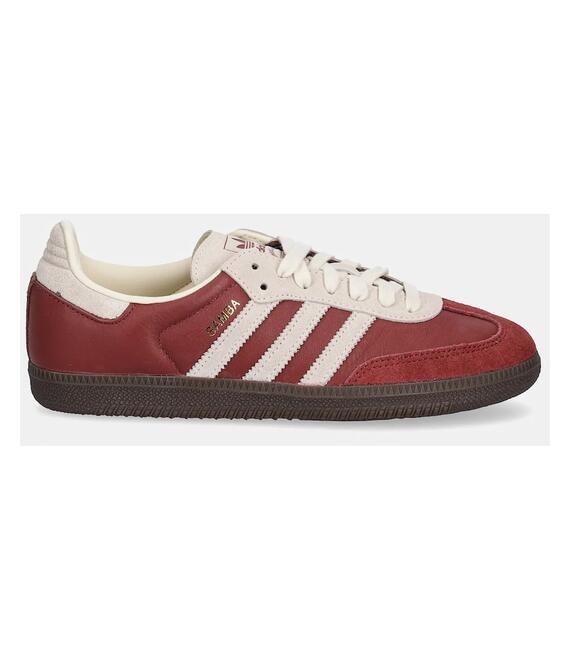 Δερμάτινα αθλητικά παπούτσια adidas Originals Samba OG χρώμα: μπορντό, JI3216