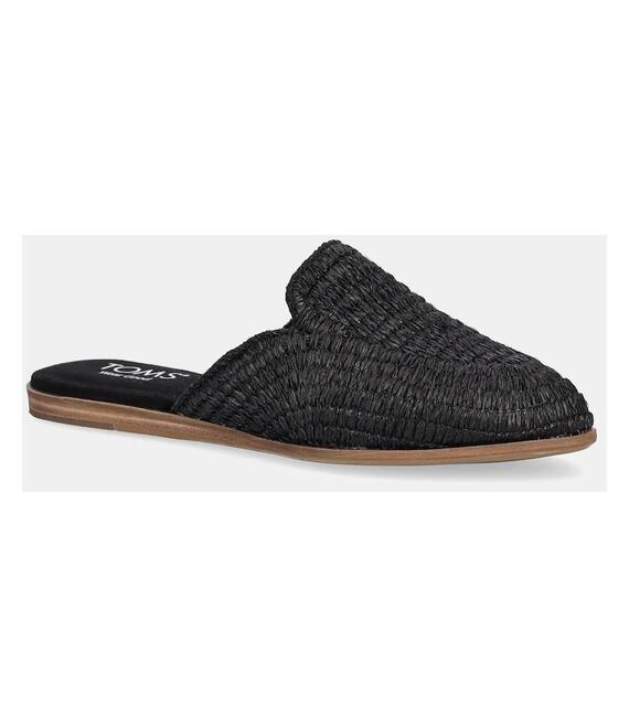 Παντόφλες Toms RAFFIA χρώμα: μαύρο, 10022001