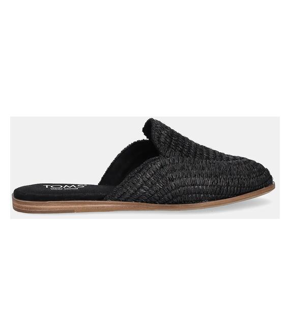 Παντόφλες Toms RAFFIA χρώμα: μαύρο, 10022001