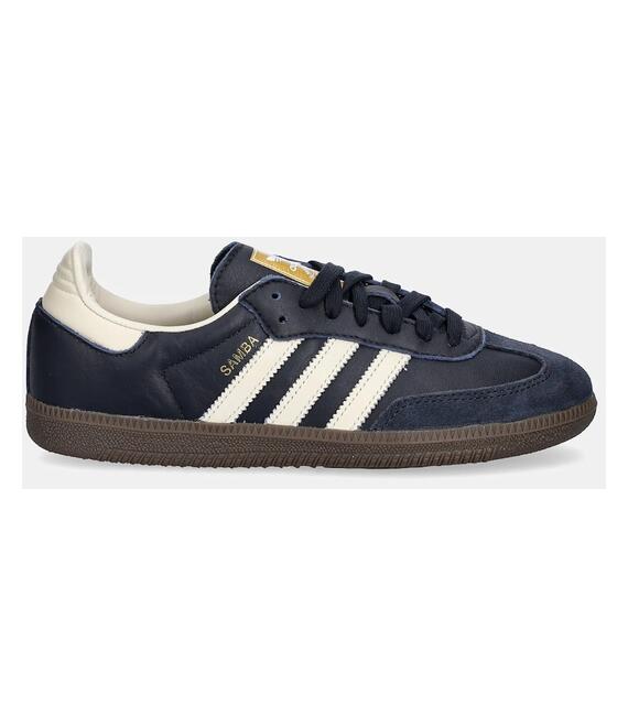 Δερμάτινα αθλητικά παπούτσια adidas Originals Samba OG χρώμα: ναυτικό μπλε, ID2056