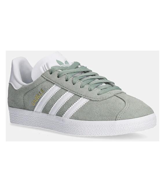Σουέτ αθλητικά παπούτσια adidas Originals Gazelle χρώμα: πράσινο, JH5384