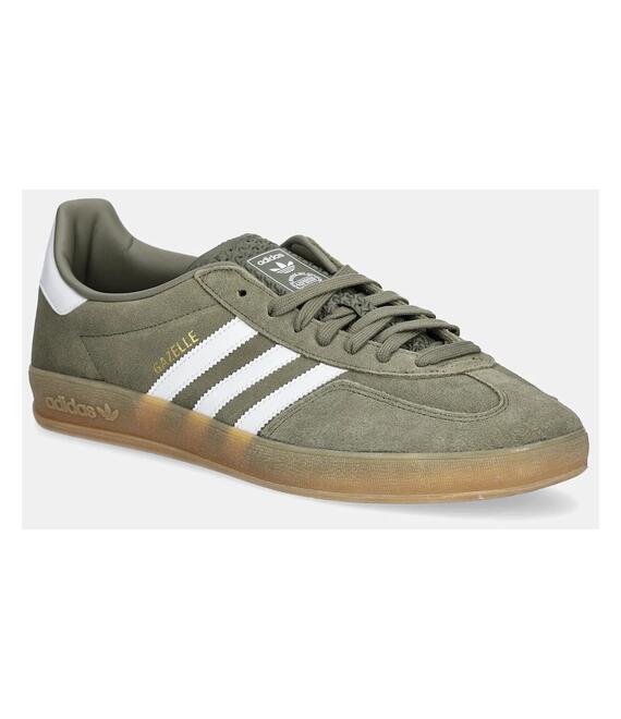 Σουέτ αθλητικά παπούτσια adidas Originals Gazelle Indoor χρώμα: πράσινο, JQ0174
