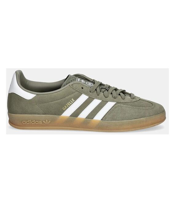 Σουέτ αθλητικά παπούτσια adidas Originals Gazelle Indoor χρώμα: πράσινο, JQ0174