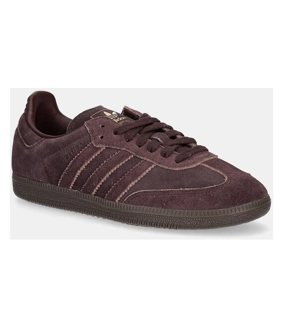 Σουέτ αθλητικά παπούτσια adidas Originals Samba OG χρώμα: καφέ, JI3211