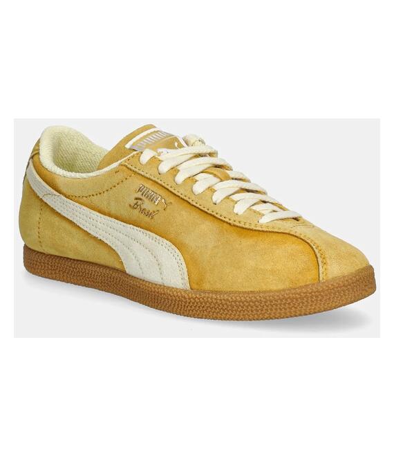 Σουέτ αθλητικά παπούτσια Puma Brasil The NeverWorn V χρώμα: κίτρινο, 401643