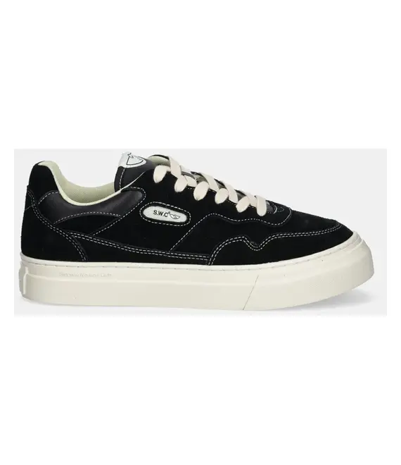 Σουέτ αθλητικά παπούτσια Stepney Workers Club PEARL SUEDE χρώμα: μαύρο, YA20015