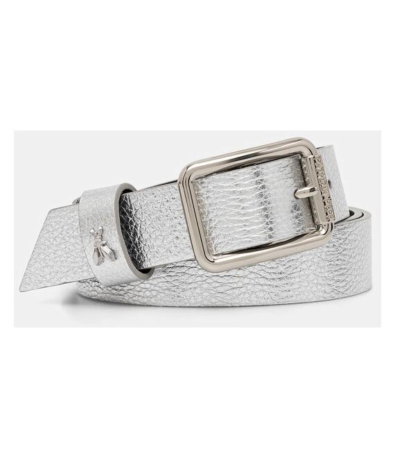 Δερμάτινη ζώνη Patrizia Pepe χρώμα: ασημί, 8W6408 L138