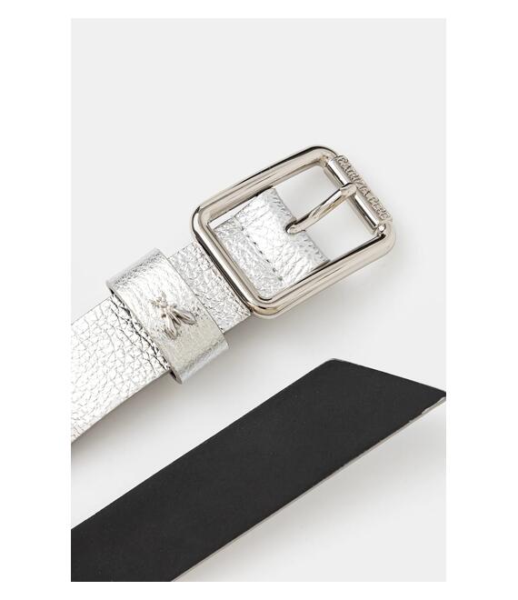 Δερμάτινη ζώνη Patrizia Pepe χρώμα: ασημί, 8W6408 L138