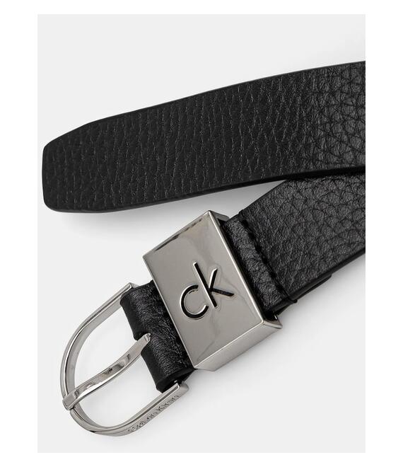 Δερμάτινη ζώνη Calvin Klein χρώμα: μαύρο, K60K612856