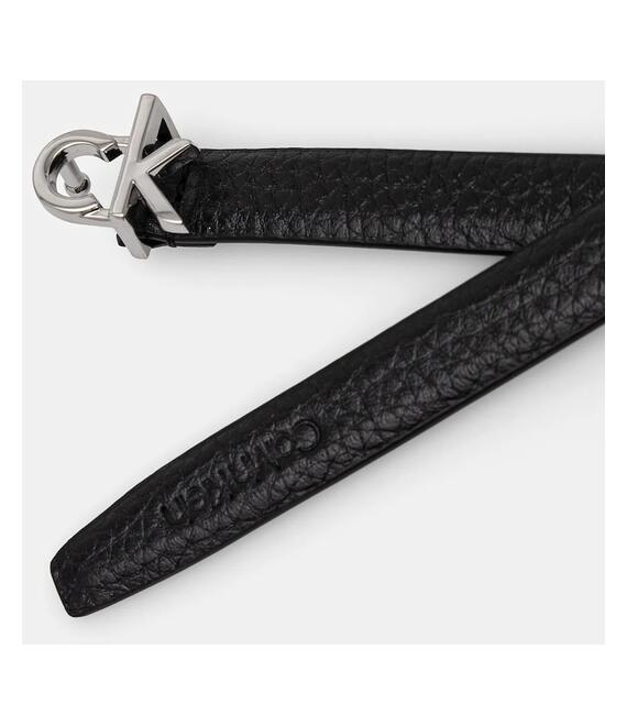 Δερμάτινη ζώνη Calvin Klein χρώμα: μαύρο, K60K612858