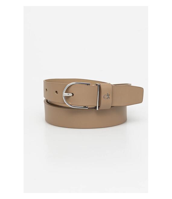 Δερμάτινη ζώνη Calvin Klein χρώμα: μπεζ, K60K612861