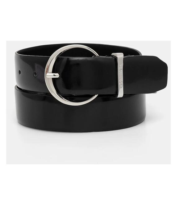 Δερμάτινη ζώνη Calvin Klein χρώμα: μαύρο, K60K612862