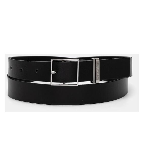 Δερμάτινη ζώνη Calvin Klein χρώμα: μαύρο, K60K612866