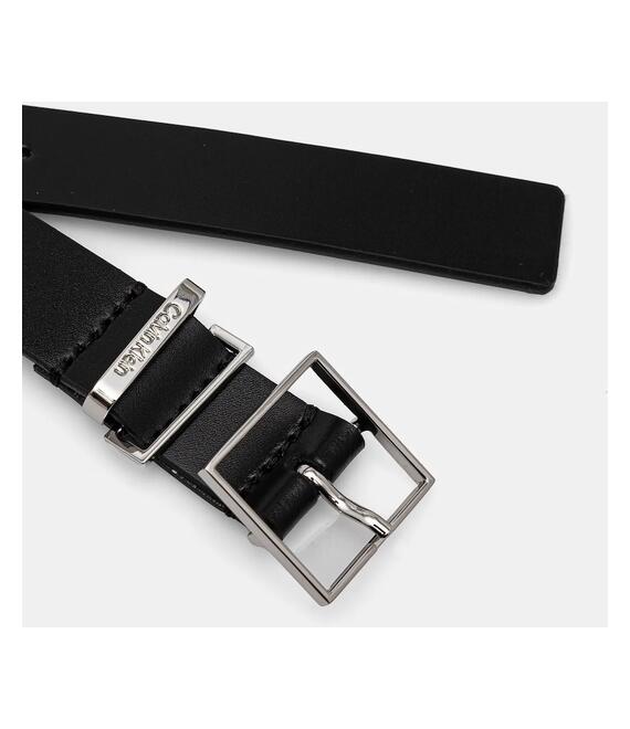 Δερμάτινη ζώνη Calvin Klein χρώμα: μαύρο, K60K612866