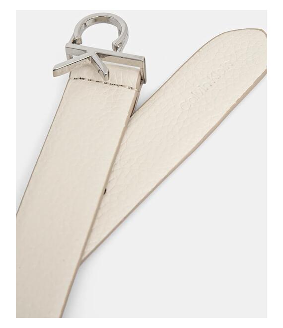 Δερμάτινη ζώνη Calvin Klein χρώμα: μπεζ, K60K613073