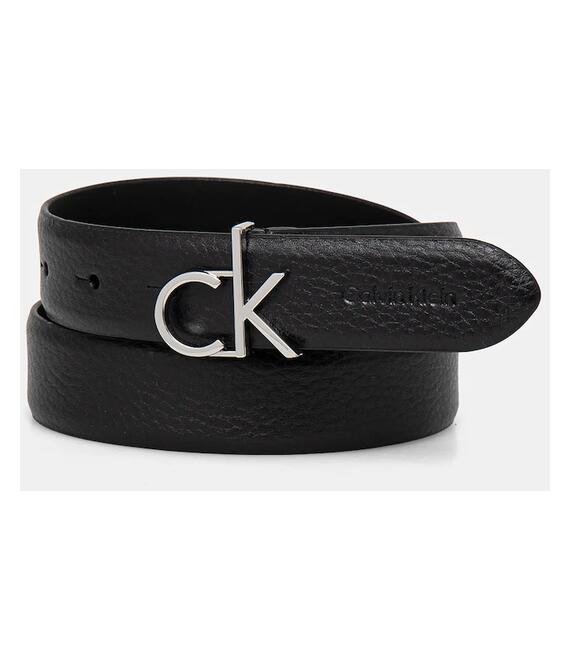 Δερμάτινη ζώνη Calvin Klein χρώμα: μαύρο, K60K613073