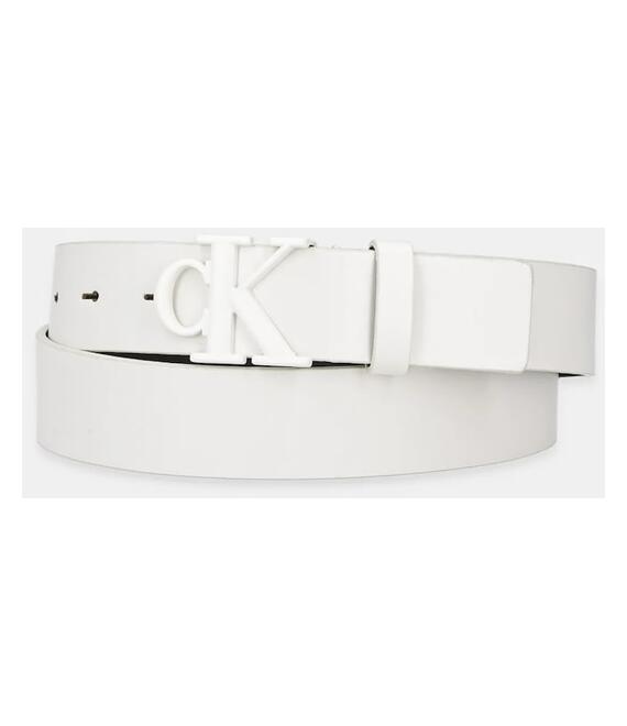 Δερμάτινη ζώνη Calvin Klein Jeans χρώμα: μπεζ, K60K613125