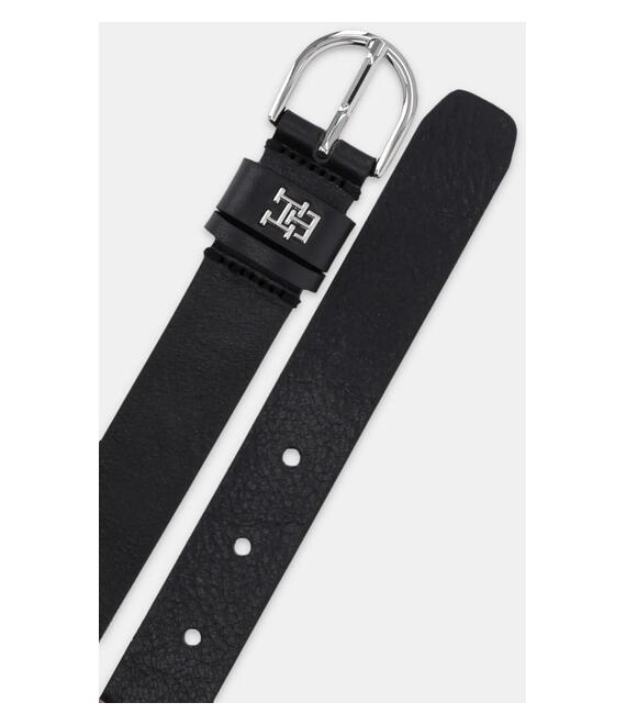 Δερμάτινη ζώνη Tommy Hilfiger χρώμα: μαύρο, AW0AW17279